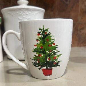 Festive Holiday Mug with Tree Design